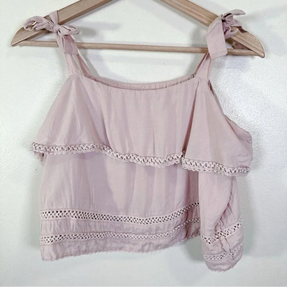 Aritzia Wilfred  Womens Size Medium Lace Ruffle Tank Top - Picture 3 of 12